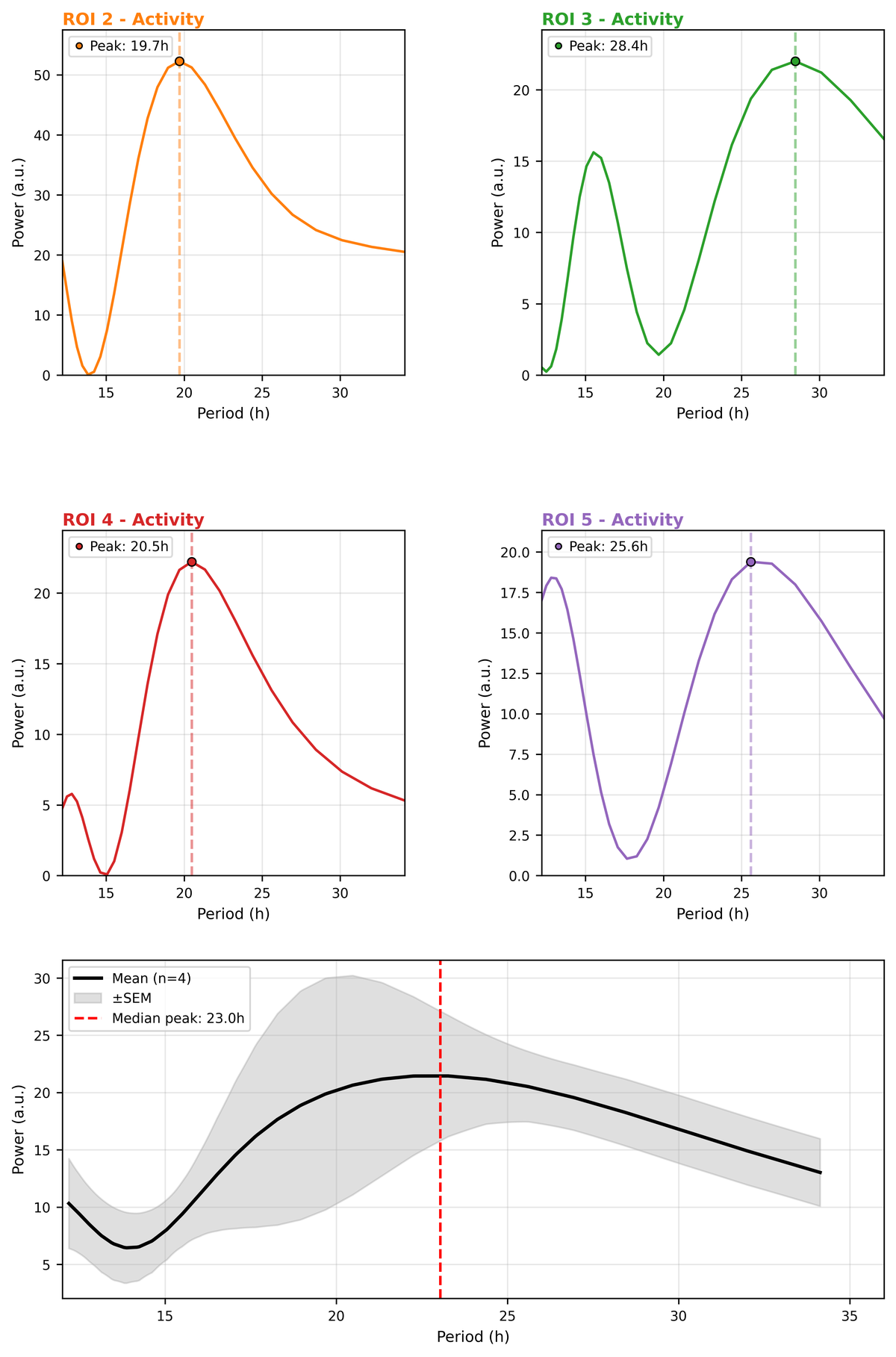 FFT power spectrum example output
